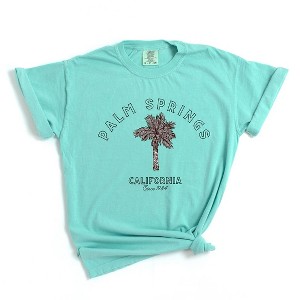 Simply Sage Market Women's Palm Springs California Short Sleeve Garment Dyed Tee - 1 of 3