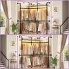 Besiost Industrial Pipe Clothing Rack, Reversible 118.3'' Clothes Rack for Hanging Clothes - 3 of 4