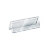 Azar Displays Two Sided Tent Style Clear Acrylic Sign Holder and Nameplate, Size: 11" W x 3" H on each side, 10-Pack - image 2 of 3