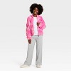 Girls' Barbie Woobie Zip-Up Hooded Sweatshirt - Pink - 4 of 4