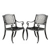 Outdoor Arched Aluminum Dining Chairs Set of 2,Weather-Resistant Mesh Patio Dining Chair,Lounge Arm Chairs for Deck or Backyard-Cuddlewood - 3 of 4