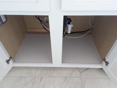 Rev-a-shelf Under Sink Base Drip Tray Mat Shelf Liner For Kitchen Cabinets  Protective Organization Accessory For 33-36 Cabinet Gray, Sbdt-3942-og-1  : Target