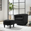 KTMBDW Swivel Accent Chair, 360° Rotating Round Barrel Armchair with Corduroy Upholstery for Living Room, Bedroom, Reading Nook, Footstool - 2 of 4