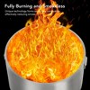 Smokeless Fire Pit,Portable Stainless Steel Outdoor Firepit with Removable Stand and Ash Pan for Camping Backyard Patio - 3 of 4