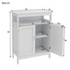 Bathroom Floor Cabinet Freestanding Storage Cabinet With Open Storage Shelf Adjustable Shelf 2 Doors For Bathroom Living Room Kitchen - 3 of 4