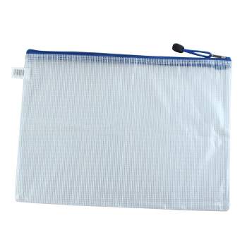 Unique Bargains Waterproof Zipper Net Pattern File Document Bag Folders 13.3"x9.4" White 1 Pc