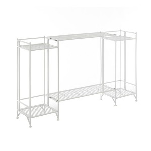 Breighton Home 32.75" Extra Storage 2 Tier Tall Folding Metal Shelves with Set of 2 Deluxe Extension Shelves - 1 of 4
