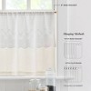 29"x24" Lush Decor Brigitte Embroidery Eyelet Scalloped Edge Kitchen Tiers Neutral Pair - 4 of 4