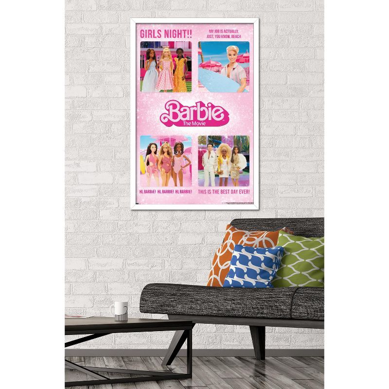 Trends International Mattel Barbie: The Movie - Quote Grid Framed Wall Poster Prints, 2 of 7