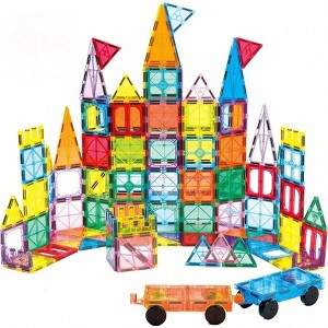 Magnetic Building Tiles, 134PCS Large Magnet Set, Toys for Exercise Concentration and Hands-on Ability - 1 of 4