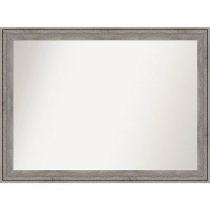43" x 32" Non-Beveled Regis Barn Wood Gray Wood Wall Mirror - Amanti Art - 1 of 4