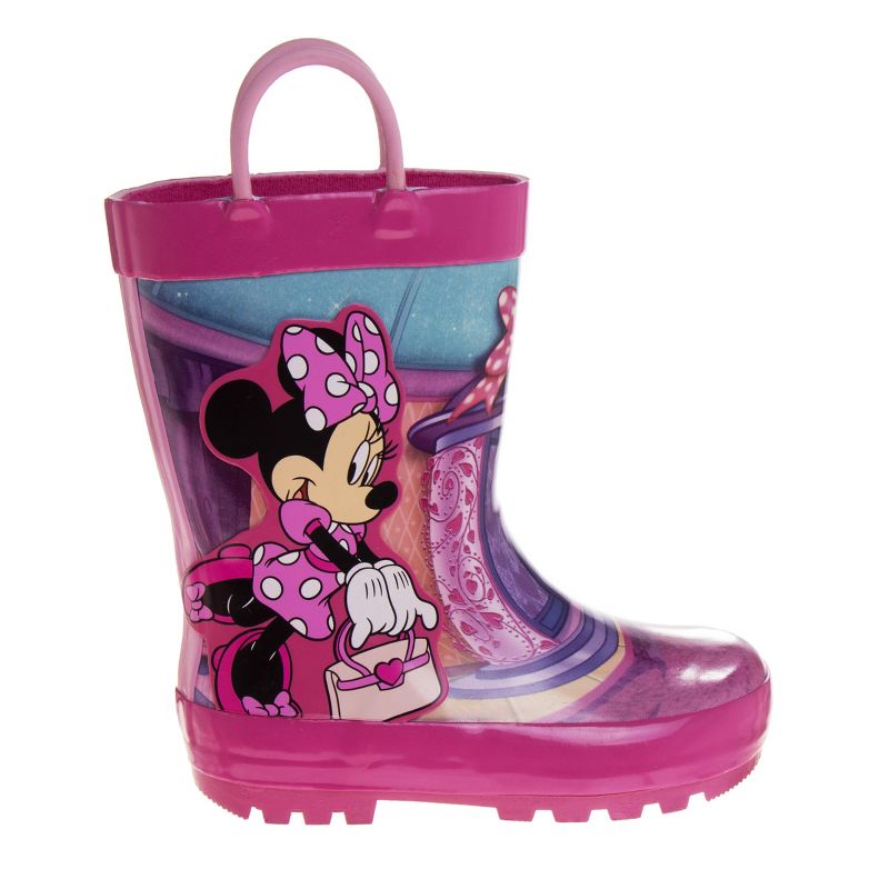 Girls Minnie Mouse Waterproof Easy Pull Handle Rainboots (Toddler/Little Kid), 2 of 8