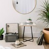 Square Holli Zollinger Playa Diamond Side Table Black/Black - Deny Designs: Minimalistic, Stain-Resistant, Steel Legs - 4 of 4