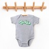 The Juniper Shop Lucky Outline Baby Short Sleeve Bodysuit - NB - Heather Grey - 2 of 4