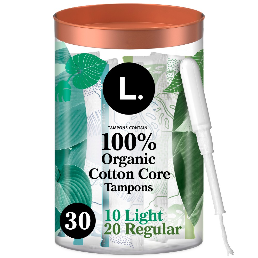 Photos - Menstrual Pads L . Organic Cotton Full Size Multipack Tampons - Light/Regular - 30ct