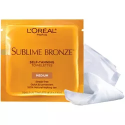 L'Oreal Paris Sublime Bronze Self-Tanning Towelettes Medium Natural Tan - 6ct
