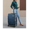 LUGGEX 24 Inch Luggage with Spinner Wheels, Expandable PC Hard Shell Checked Suitcase with Front Opening, Lightweight (Blue, 24 Inch) - 2 of 4