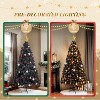 VINGLI 7.5ft Black Pre-lit Artificial Christmas Tree, 400 Warm White Lights, 1350 Tips, 8 Modes, Metal Stand - 2 of 4