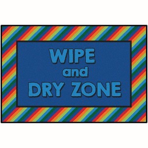 Carpets for Kids Rainbow Striped Wipe & Dry Classroom Rug 3' x 4' 6"Rectangle - 1 of 4
