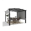 Outdoor Arched Pergola,metal Pergola with Retractable Canopy, Arched Style Gazebos for Backyards, Lawn, Patios, Family Meals - 2 of 4
