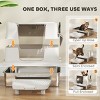 TopComfy Litter Boxes and Pans Dual Entry Enclosed Cat Litter Box with Top Side Access Flip Top Lid Anti Splash Rim for Cats, Gray, 23.7"*15.8"*17.5" - 4 of 4