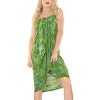 LA LEELA Women's Sarong Wrap Swimwear Cover up Wraps One Size Forest Leaves - 4 of 4