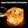 JDICTION 3 Pack Deep Square Resin Cube Molds, Silicone Epoxy Casting Molds for DIY Art Craft, Candle & Soap Making - 4 of 4