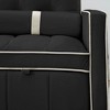 GDFStudio Tove 55.5" Modern Convertible Velvet Upholstered Sofa Bed with Side Pockets, Adjsutable Backrest and Lumbar Pillows - 3 of 4