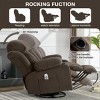 Swivel Recliner Chair with Massage & Heat, Velvet Upholstery & USB Port, Perfect for Living Room -3irtyhousy - 3 of 4