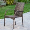 PAGED Wicker Outdoor Chairs Outdoor Dining Chairs with Iron Legs for Patio, Garden, Lawn - 2 of 4