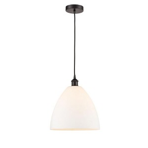 Edison Dome - 1 Light Cord Hung Mini Pendant In Industrial Style-13.75 Inches Tall and 12 Inches Wide - 1 of 1