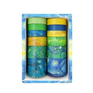 Wrapables Decorative Washi Tape Box Set for DIY Arts & Crafts, Scrapbooking, Diary, Stationery, Card-Making, Gift Wrapping (12 Rolls) - 1 of 4