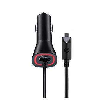 Verizon 3.4A Micro USB Car Charger for Galaxy S7/S7 Edge/S6/S6 Edge/S5/Note 5/J7 V, LG K20/V10/Stylo 2 V, Nokia Lumia 73