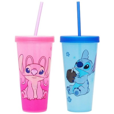 Disney Tumbler with Straw - Stitch Portraits-KitPlast-2854