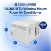 Cool-Living 10,000 BTU Window Mount Room Air Conditioner with Installation Kit and Remote Control, Cools Rooms Up To 450 Square Feet, White - 2 of 4