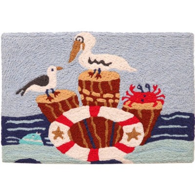 Jellybean Sea Patrol Doormat – 20”x30” Indoor/Outdoor – Washable, Durable, Coastal Entry Mat