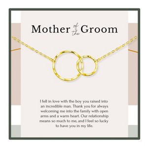 HOPE LOVE SHINE Mother of the Groom Gift – 2 Ring Mother in Law Necklace from Bride Wedding Jewelry GIft Ideas - 1 of 4