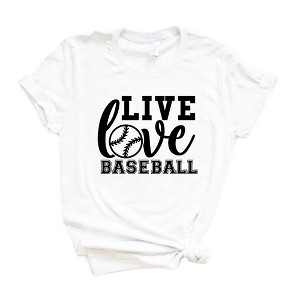Simply Sage Market Women's Live Love Baseball Short Sleeve Graphic Tee - 1 of 3