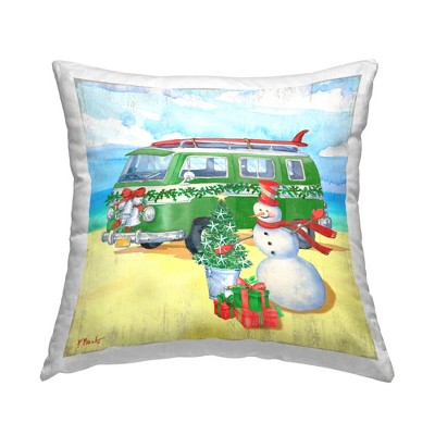 Stupell Industries Coastal Snowman Christmas Beach