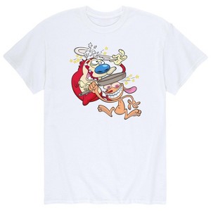 Men's - Ren & Stimpy - Ren and Stimpy Retro Nickelodeon Logo Short Sleeve Graphic T-Shirt - 1 of 4