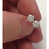 Pompeii3 1.70 cttw 14K White Round Cut Studs Earrings Screw Back - 3 of 4