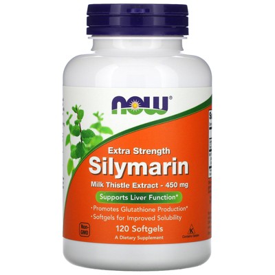 Now Foods Silymarin, Extra Strength, 450 mg, 120 Softgels, Herbal Supplements