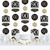 Big Dot of Happiness Adult 90th Birthday - Gold - Birthday Party DIY Dangler Backdrop - Hanging Vertical Decorations - 30 Pieces - 2 of 4