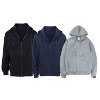 Mens 3 Pack Zip Up Hoodies Soft Cotton Zipper Fleeced - 2 of 4