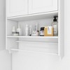 Bathroom Wall Cabinet with Doors,Adjustable Shelf,Towel Bar and Paper Holder, Over The Toilet Storage Cabinet, Medicine Cabinet for Bathroom-White - 4 of 4