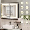 Lighted Medicine Cabinet with Mirror Wall Mounted Bathroom Mirror with Storage - 3 of 4