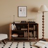 Chic Crate-Farmhouse Entryway Media Console – TV Stand w/ Doors & Shelves, Accent Buffet Sideboard for Entryway & Living Room Storage - 3 of 4