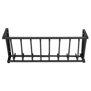 BENCMATE Pet Bowl Heavy Duty Wall Mounted Hay Feeder, Large Capacity Livestock Feeding Rack for Horses, Goats and Sheep, Black, 41.34"*13.78"*6.69" - 1 of 4