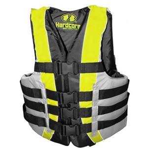 High-Performance Hardcore Adult Life Vest | USCG Approved Safety Flotation Device | Fully Enclosed and Designed for Max Visibility - 1 of 4