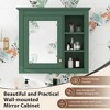 KTMBDW Bathroom Medicine Cabinet with Mirror, Wall Mounted Home Storage with Door and 3 Open Shelves, Adjustable Shelves - 4 of 4